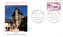 FDC 1973 PALAIS DES DUCS DE BOURGOGNE DIJON - 1970-1979