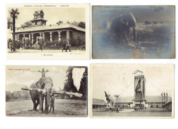 Lot 4 Cpa - éléphant - F. MAISSEN - CEYLON - EXPO Paris 1931  Inde - Pavillon Congo Bruxelles 1935 - Elefanti