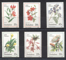 Zimbabwe 1989- Wild Flowers Set (6v) - Zimbabwe (1980-...)