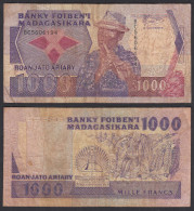 Madagaskar - Madagascar 1000 Francs  (1988-93) Pick 72a VG (5) Sig.2    (32031 - Otros – Africa