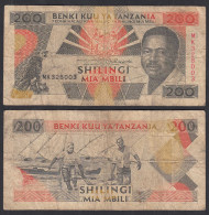 Tansania - Tanzania 200 Shilingi (1993) Pick 25 VG (5)   (32036 - Andere - Afrika