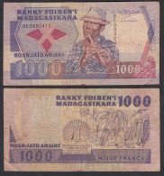 Madagaskar - Madagascar 1000 Francs  (1988-93) Pick 72b F (4)    (32033 - Altri – Africa