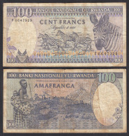 RUANDA - RWANDA 100 Francs Banknote 1982 F (4) Pick 18  (32034 - Otros – Africa