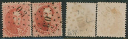 Médaillon Dentelé - N°16A Et 16B Obl Ambulant Pt O.3 (Gand-Mouscron) - 1863-1864 Medaglioni (13/16)