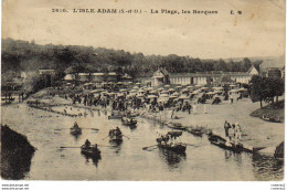 95 L'ISLE ADAM N°2610 La Plage Baignade Et Les Barques Vers 1925 P. Testard Photo édit Paris - L'Isle Adam