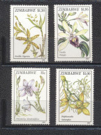 Zimbabwe 1993- Orchids Set (4v) - Zimbabwe (1980-...)
