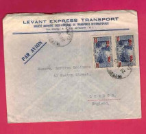 Lettre Par Avion De 1940 Pour L' Angleterre - YT N° 162 En Paire - Storia Postale