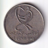 MONEDA DE EMIRATOS ARABES DE 1 DIRHAM DEL AÑO 2010 - I LOVE UAE (COIN) - Emiratos Arabes