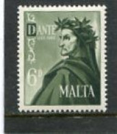 MALTA - 1965  6d  DANTE ALIGHIERI  MINT NH - Malte