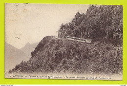 31 LUCHON N°279 Chemin De Fer De Superbagnères TRAIN Grand Tournant De MAIL De SOULAN VOIR DOS Et Tampon En 1927 - Luchon