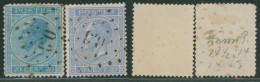 émission 1865 - N°18 Et 18A Obl Ambulant Pt O.3 (Gand-Mouscron) - 1865-1866 Profil Gauche