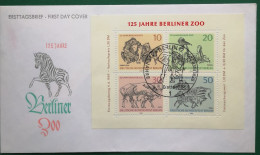 Deutsche Bundespost Berlin 1969 125 Jahre Berliner Zoo Mi B2 + SSt Elefant - Neufs