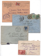 ALGERIE -1930/36-1948- Lot De 7 Enveloppes- Sans Cor.  - Aff. Divers D'Algérie + Taxe - - Cartas & Documentos
