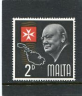 MALTA - 1966  2d  CHURCHILL  MINT NH - Malta