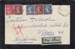 Frankreich 1934 Flugpost Brief Par Avion Von RAMBOUILLET / SEINE ET OISE Nach Wien !!! - Lettres & Documents