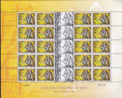 Polynésie N°899 - Tigre - Feuille Entière - Neufs ** Sans Charnière - TB - Unused Stamps