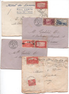 ALGERIE -1936/38- Lot De 4 Enveloppes- Sans Cor.  - Aff. Divers D'Algérie + Taxe - Bon état - Brieven En Documenten