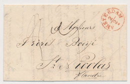 Amsterdam - St. Nicolas Belgie 1844 - Hollande Par Anvers - ...-1852 Voorlopers