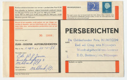 Milsbeek - Nijmegen 1966 - Persbericht Zuid-Ooster Autobusdienst - Unclassified