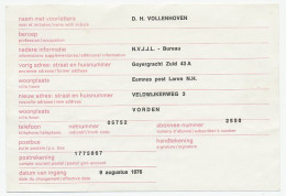 Verhuiskaart G. 42 Particulier Bedrukt Vorden 1976 - Postal Stationery