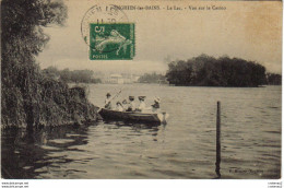 95 ENGHIEN LES BAINS Canotage Sur Le Lac Promeneuses En Barque Vue Sur Le Casino En 1912 P. Mimeur - Enghien Les Bains