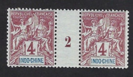 INDO-CHINE: N° 5  ,millésime 2, Neuf Trace De Charnière Invisible, Très Beau - Unused Stamps