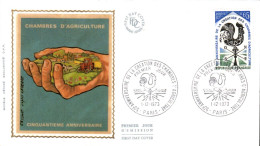 FDC 1973 CHAMBRES D'AGRICULTURE - 1970-1979