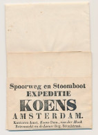 Delft - Amsterdam 1847 - Spoorweg En Stoomboot Expeditie Koens - ...-1852 Prephilately