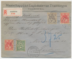 Em. Bontkraag Aangetekend / Waarde Voorburg - Leiden 1915 - Ohne Zuordnung