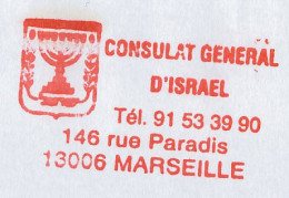 Meter Cover France 2002 Menohra - Israel - Consulate - Non Classificati