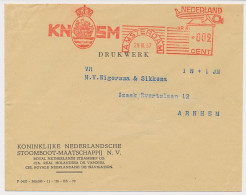 Meter Cover Netherlands 1957 KNSM - Royal Dutch Steamship Company  - Barcos