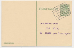 Treinblokstempel : Nieuweschans - Groningen III 1929 - Unclassified