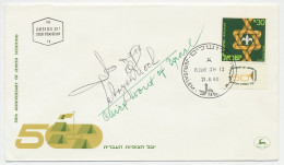 Cover / Postmark Israel 1968 50th Anniversary Of Jewish Scouting - Signature Chief Scout  - Otros & Sin Clasificación