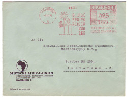 Meter Cover Deutsches Reich / Germany 1936 German East Africa Line - Ocean Liner - Boten