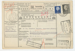 Em. Juliana Pakketkaart Amsterdam - Belgie 1956 - Ohne Zuordnung