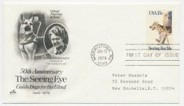 Cover / Postmark USA 1979 Guide Dog - Blind - Behinderungen