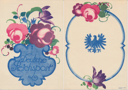 Telegram Germany 1930 - Schmuckblatt Telegramme Flowers - Vase With Tulips - Andere & Zonder Classificatie
