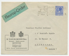 Firma Envelop / Sluitzegel Deventer 1934 - Bloemist / Fleurop - Ohne Zuordnung