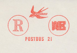 Meter Cut Netherlands 1977 Bird - Swallow - Altri & Non Classificati