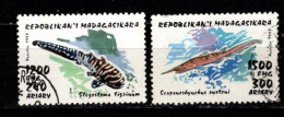 - MADAGASCAR - 1993- YT N° 1254 / 1255 - Oblitérés  - Requins - Madagascar (1960-...)