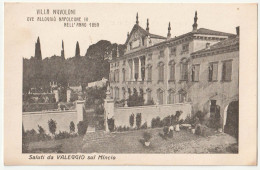 Cartolina Vallegio Sul Mincio (Italie) La Villa Nuvoloni   Occupata Da Napoleon III 1859   Transformée En Hôtel !! - Other & Unclassified