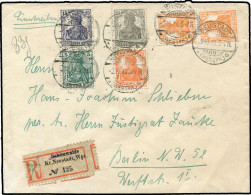 Deutsches Reich, 1918, S 6, S 11, Brief - Se-Tenant