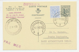 Postcard / Postmark Belgium 1960 South Pole Station - Spedizioni Artiche