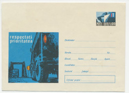 Postal Stationery Romania 2001 Traffic Safety - Respect Your Priority - Other & Unclassified