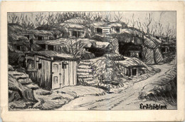 Erdhöhlen - Feldpost - War 1914-18