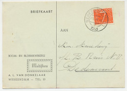 Firma Briefkaart Werkendam 1953 - Boom- Bloemkwekerij - Unclassified