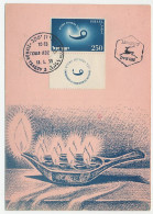 Maximum Card Israel 1955 Oil Lamp - Emblem Teachers Association - Zonder Classificatie