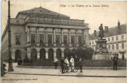 Liege - Le Theatre Et La Statue Gretry - Liege