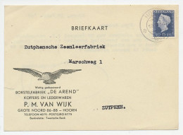 Firma Briefkaart Hoorn 1949 - Borstelfabriek / De Arend - Non Classés