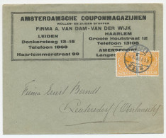 Firma Envelop Leiden 1925 - Coupons / Wollen / Zijden - Non Classificati